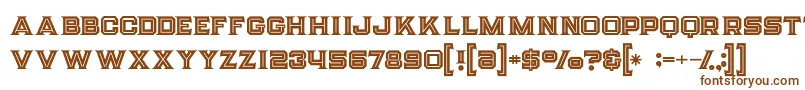 Шрифт Strifeinline – коричневые шрифты на белом фоне