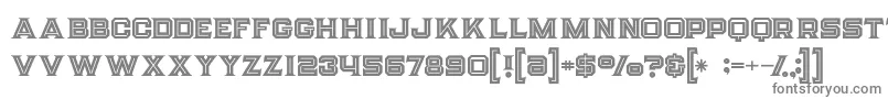 フォントStrifeinline – 白い背景に灰色の文字