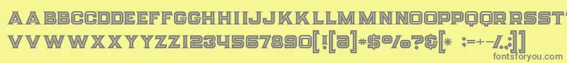 Шрифт Strifeinline – серые шрифты на жёлтом фоне