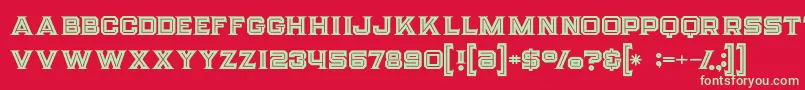 Strifeinline-fontti – vihreät fontit punaisella taustalla