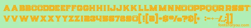 More about Strifeinline Font Strifeinline Font – Orange Fonts on Green Background