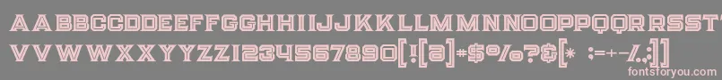 フォントStrifeinline – 灰色の背景にピンクのフォント