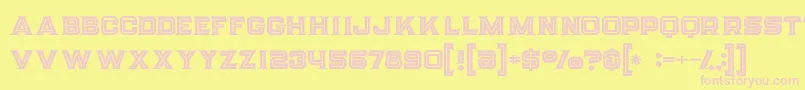 Strifeinline Font – Pink Fonts on Yellow Background