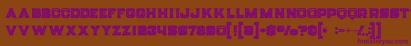 Strifeinline-fontti – violetit fontit ruskealla taustalla
