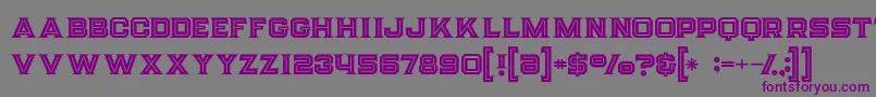 フォントStrifeinline – 紫色のフォント、灰色の背景