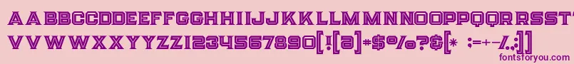 Strifeinline-Schriftart – Violette Schriften auf rosa Hintergrund