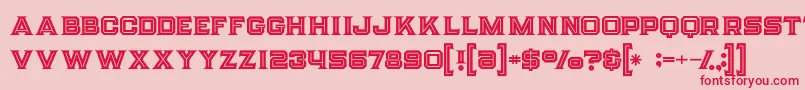 Strifeinline-fontti – punaiset fontit vaaleanpunaisella taustalla