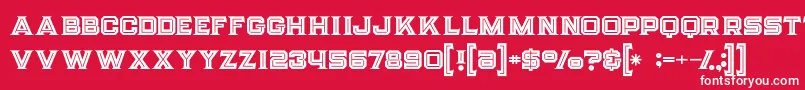 フォントStrifeinline – 赤い背景に白い文字