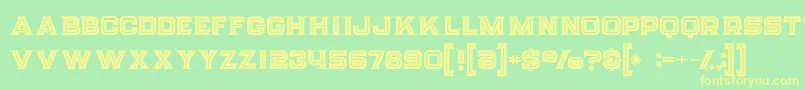Strifeinline-fontti – keltaiset fontit vihreällä taustalla