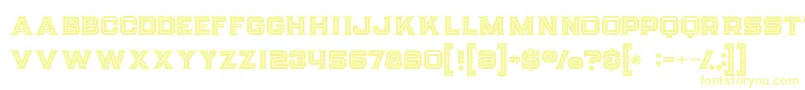 Strifeinline-fontti – keltaiset fontit valkoisella taustalla