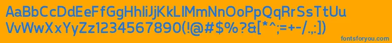 Шрифт TepenoSansRegular – синие шрифты на оранжевом фоне