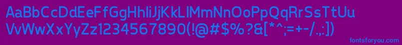TepenoSansRegular Font – Blue Fonts on Purple Background