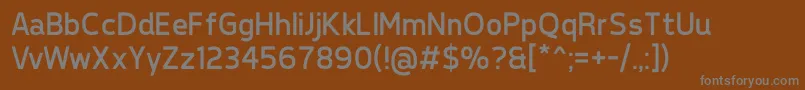 Шрифт TepenoSansRegular – серые шрифты на коричневом фоне