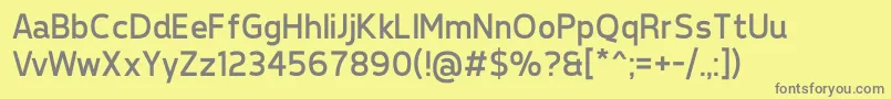 Шрифт TepenoSansRegular – серые шрифты на жёлтом фоне