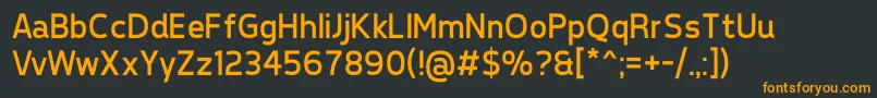 Шрифт TepenoSansRegular – оранжевые шрифты на чёрном фоне