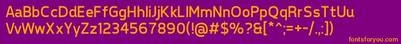 Шрифт TepenoSansRegular – оранжевые шрифты на фиолетовом фоне