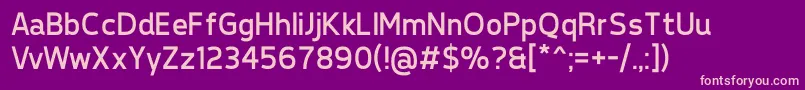 TepenoSansRegular Font – Pink Fonts on Purple Background