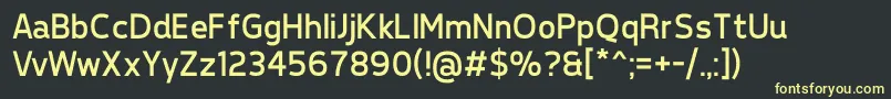 TepenoSansRegular-fontti – keltaiset fontit mustalla taustalla