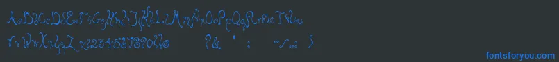 Bellyfish Font – Blue Fonts on Black Background