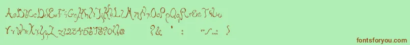 Bellyfish Font – Brown Fonts on Green Background