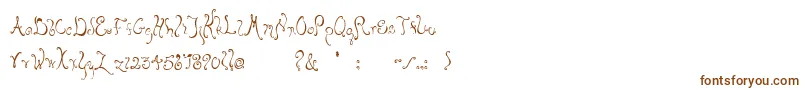 Bellyfish-Schriftart – Braune Schriften auf weißem Hintergrund