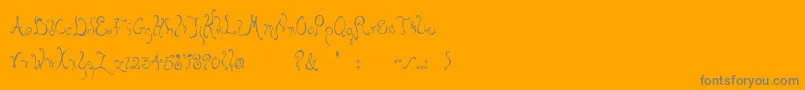 Bellyfish-Schriftart – Graue Schriften auf orangefarbenem Hintergrund