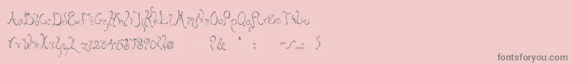 Bellyfish-Schriftart – Graue Schriften auf rosa Hintergrund