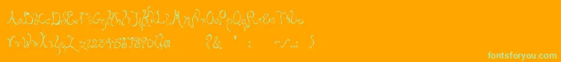 Bellyfish Font – Green Fonts on Orange Background
