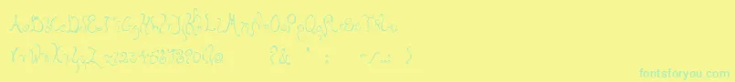 Bellyfish-fontti – vihreät fontit keltaisella taustalla
