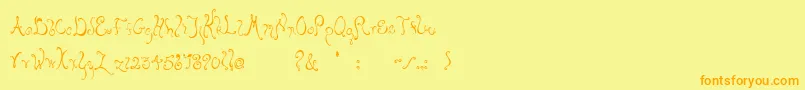 Bellyfish Font – Orange Fonts on Yellow Background