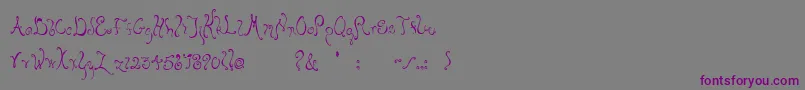 Шрифт Bellyfish – фиолетовые шрифты на сером фоне