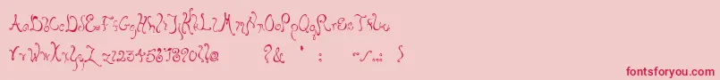 Bellyfish Font – Red Fonts on Pink Background
