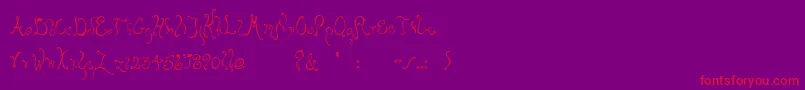 Bellyfish-Schriftart – Rote Schriften auf violettem Hintergrund