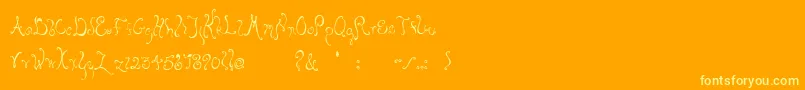 Bellyfish Font – Yellow Fonts on Orange Background