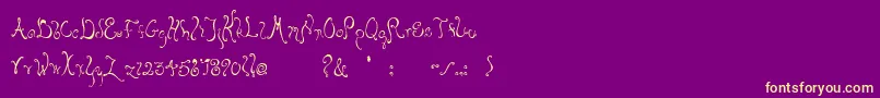 Bellyfish Font – Yellow Fonts on Purple Background