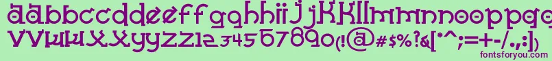 AlmostSanskritTaj Font – Purple Fonts on Green Background