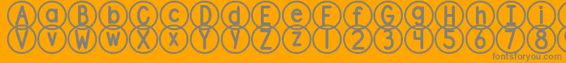 フォントDjbStandardizedTest2 – オレンジの背景に灰色の文字