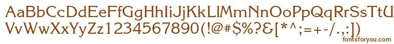 Korinnactt-fontti – ruskeat fontit valkoisella taustalla