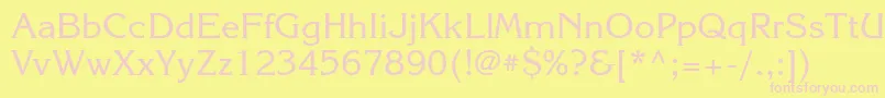 Korinnactt Font – Pink Fonts on Yellow Background
