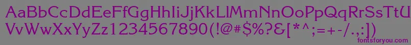 Шрифт Korinnactt – фиолетовые шрифты на сером фоне