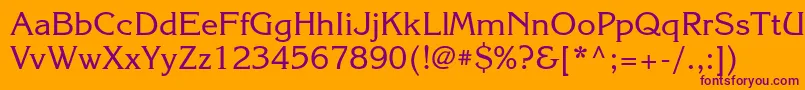 Korinnactt Font – Purple Fonts on Orange Background