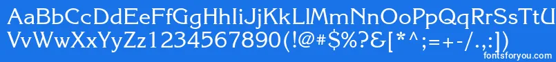 Korinnactt Font – White Fonts on Blue Background