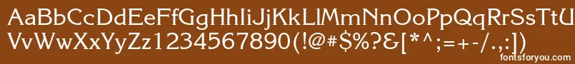 Korinnactt Font – White Fonts on Brown Background