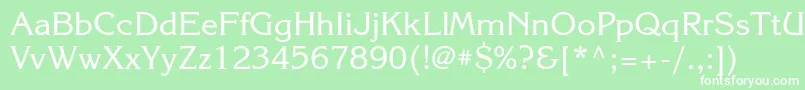 Korinnactt Font – White Fonts on Green Background