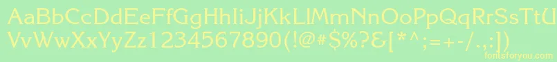 Korinnactt Font – Yellow Fonts on Green Background