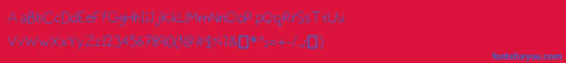 fuente Praktiscript – Fuentes Azules Sobre Fondo Rojo