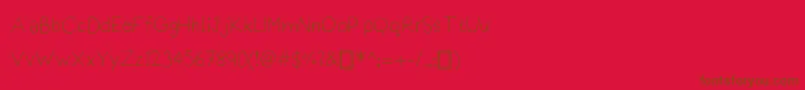Praktiscript Font – Brown Fonts on Red Background