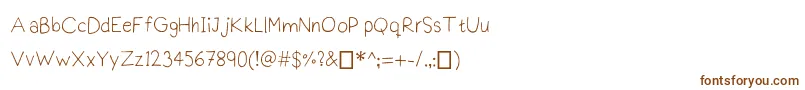 Шрифт Praktiscript – коричневые шрифты на белом фоне