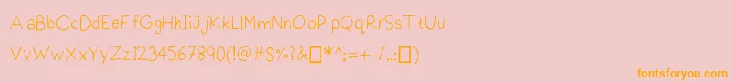 Praktiscript Font – Orange Fonts on Pink Background