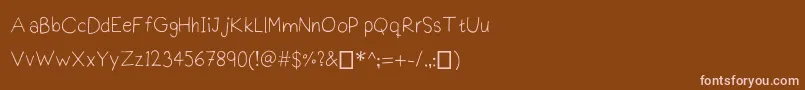 Шрифт Praktiscript – розовые шрифты на коричневом фоне